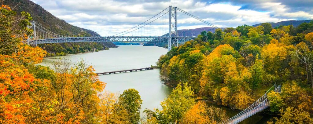 Bear Mountain Bridge in Rockland County during fall