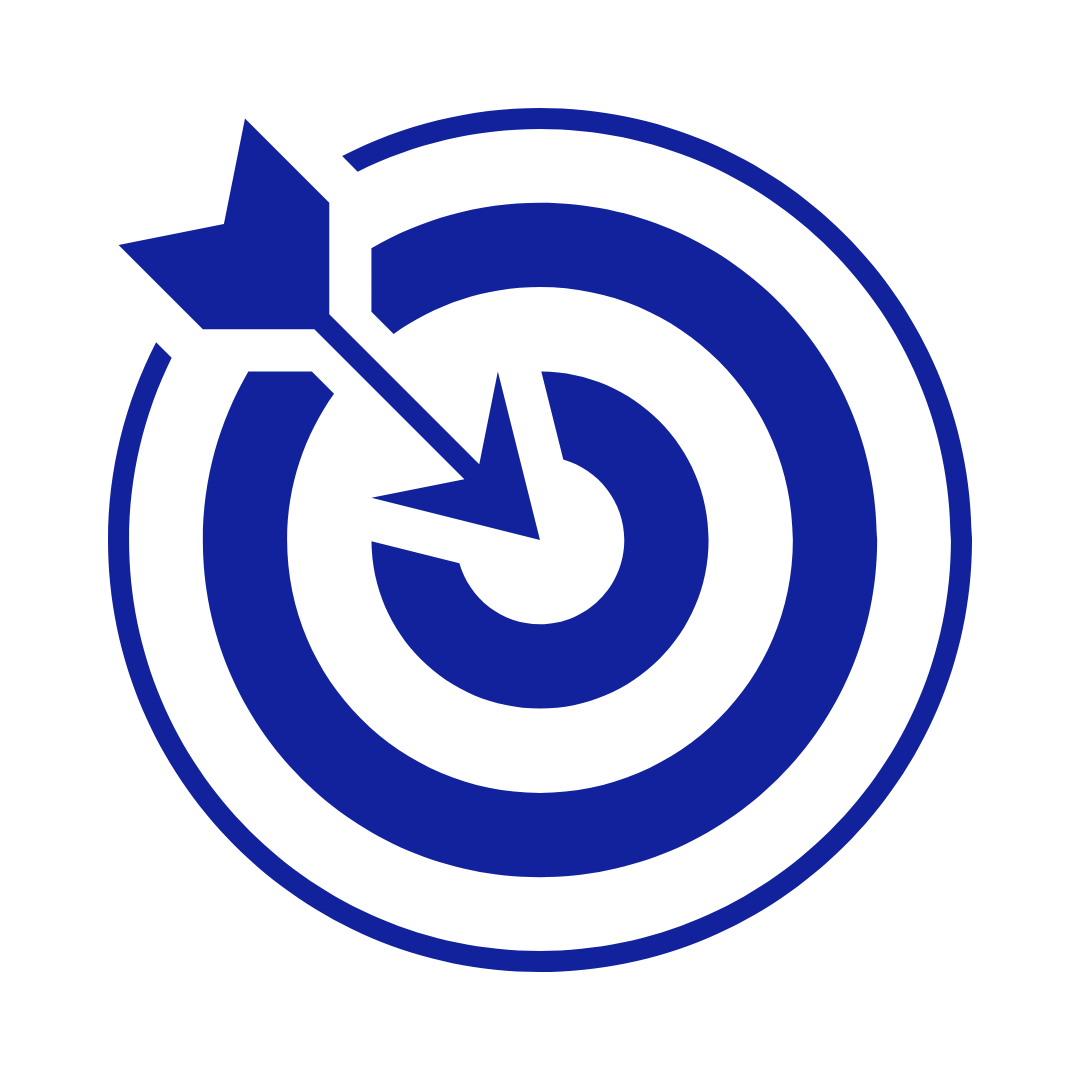 Illustration of a target symbol representing goal-driven AI marketing and financial strategies for business growth.